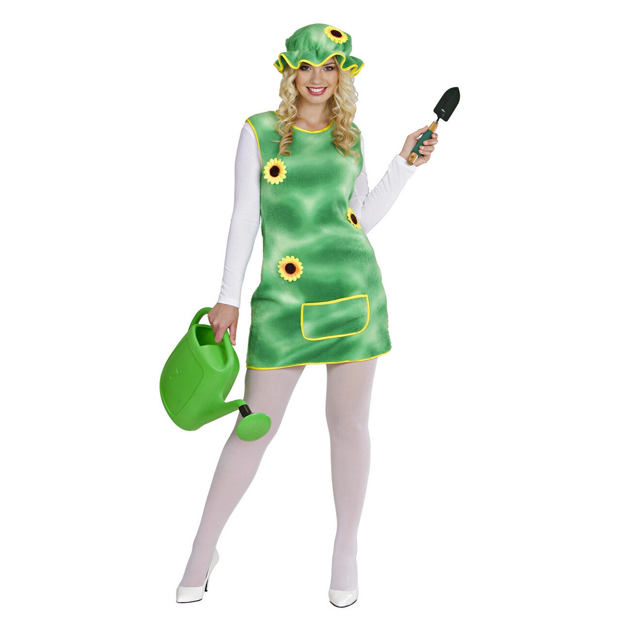 Op deze afbeelding zie je een Kostuums, van het merk Widmann. Jurkje Tuin Ms Green Vrouw Kostuum