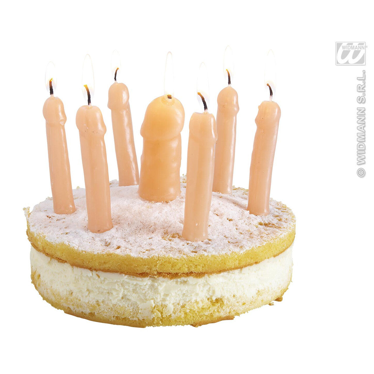 Op deze afbeelding zie je een Decoratie, van het merk Widmann. Piemelkaarsjes Per 6