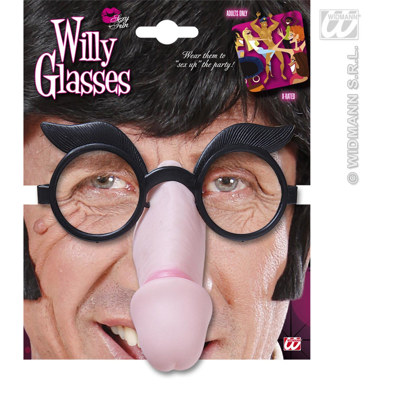Op deze afbeelding zie je een Accessoires, van het merk Widmann. Piemel Bril