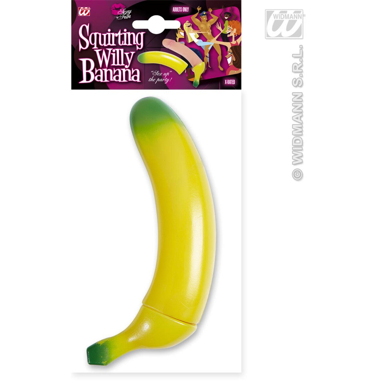 Op deze afbeelding zie je een Decoratie, van het merk Widmann. Piemel In Banaan