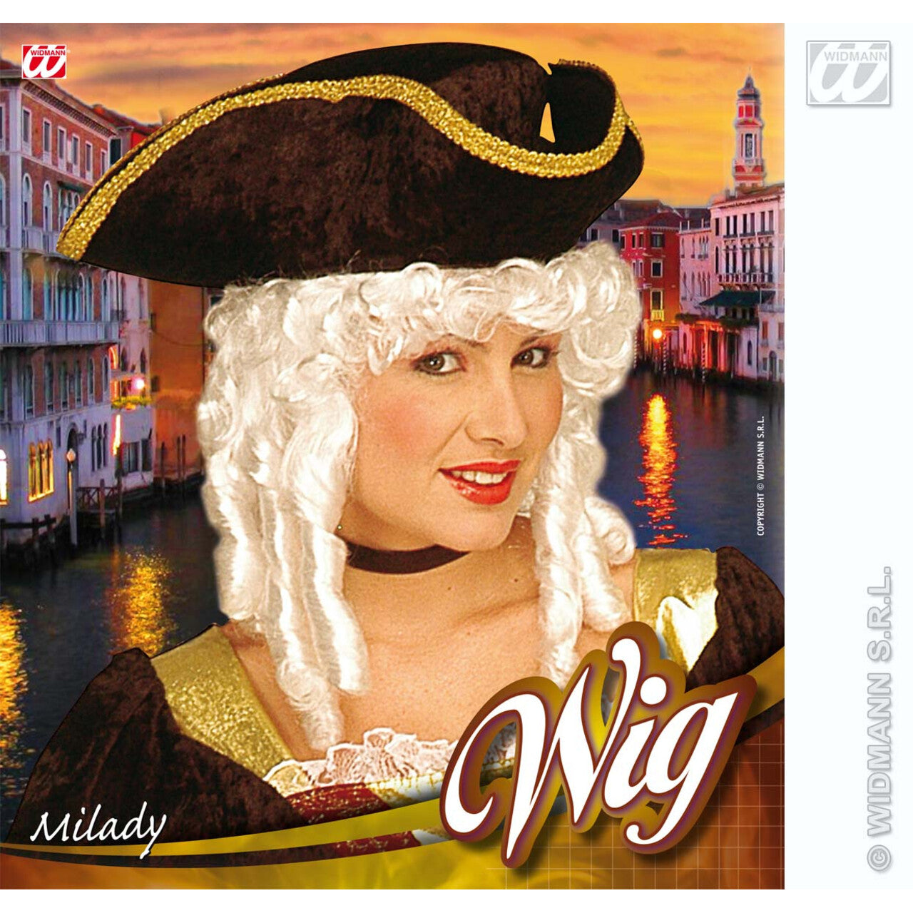 Op deze afbeelding zie je een Accessoires, van het merk Widmann. Pruik Great Lady