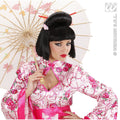Perruque Geisha Avec Fleur Et Baguettes