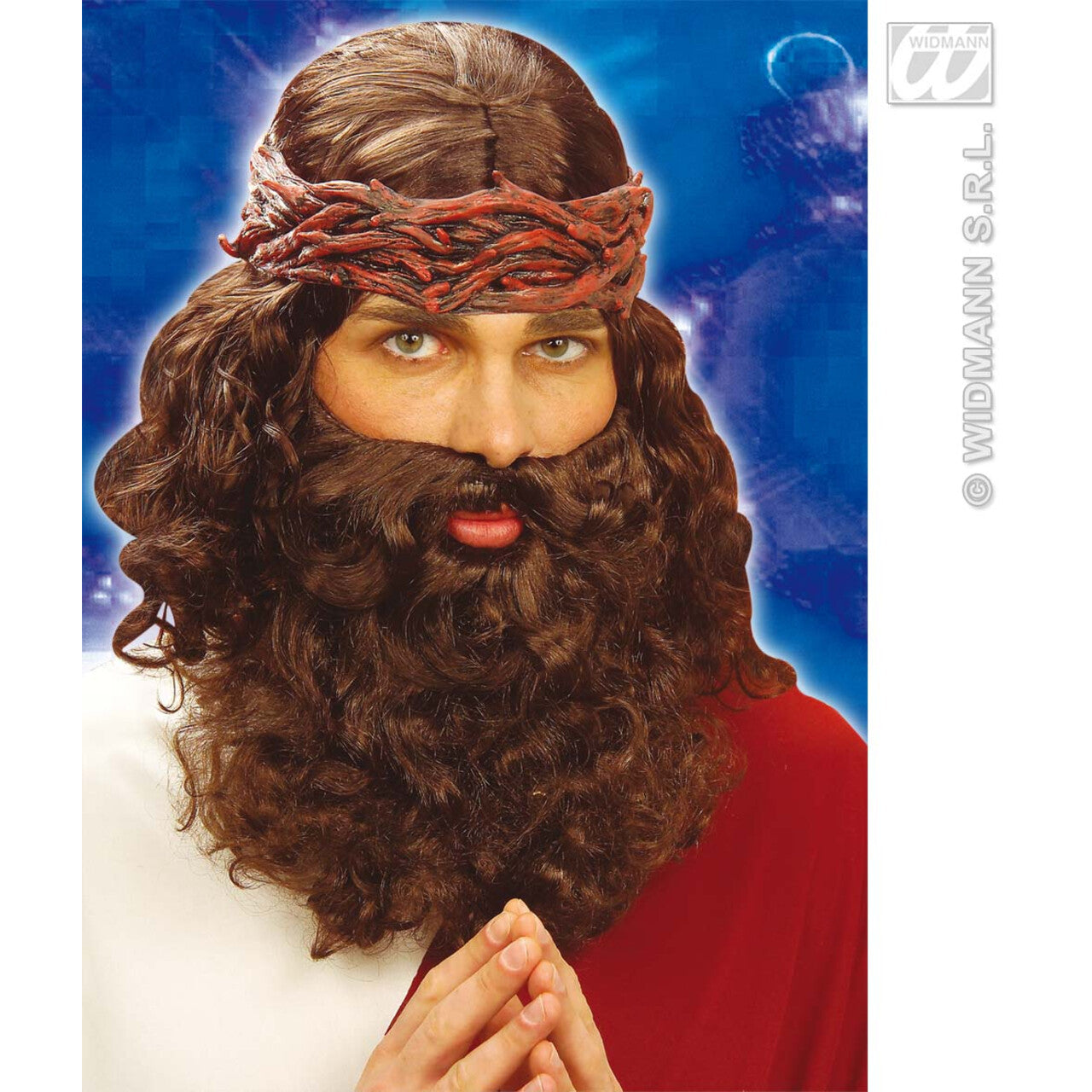 Op deze afbeelding zie je een Accessoires, van het merk Widmann. Pruik, Baard, Snor, Profeet Met Baard