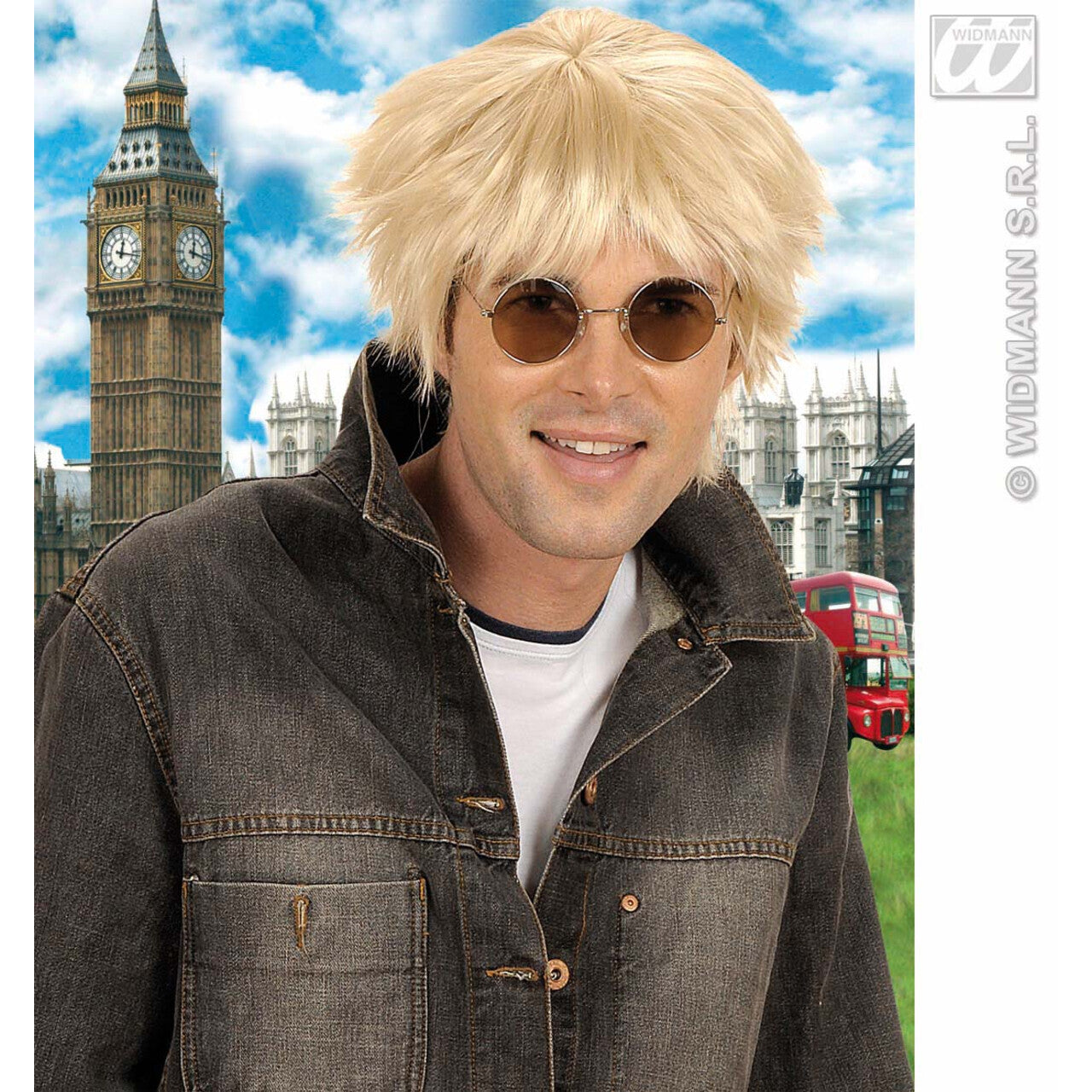 Op deze afbeelding zie je een Accessoires, van het merk Widmann. Pruik, Beat Blond