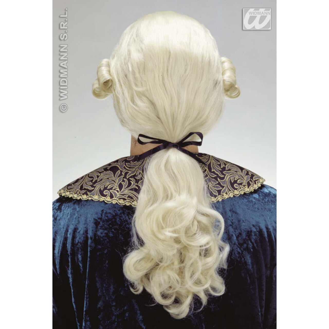 Op deze afbeelding zie je een Accessoires, van het merk Widmann. Pruik Graaf Nelson Blond