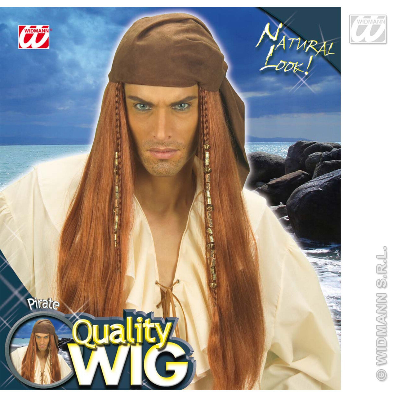 Op deze afbeelding zie je een Accessoires, van het merk Widmann. Pruik, Caribische Piraat