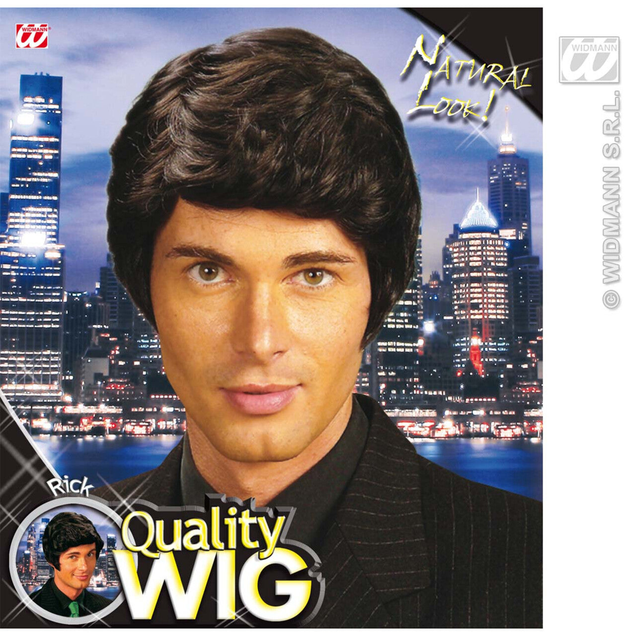 Op deze afbeelding zie je een Accessoires, van het merk Widmann. Pruik, Rick Zwart