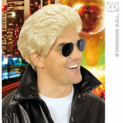 Op deze afbeelding zie je een Accessoires, van het merk Widmann. Pruik, T- Birds Blond