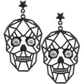 Boucles Doreilles Crâne Avec Strass