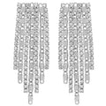 Boucles Doreilles Strass Et Chaînes