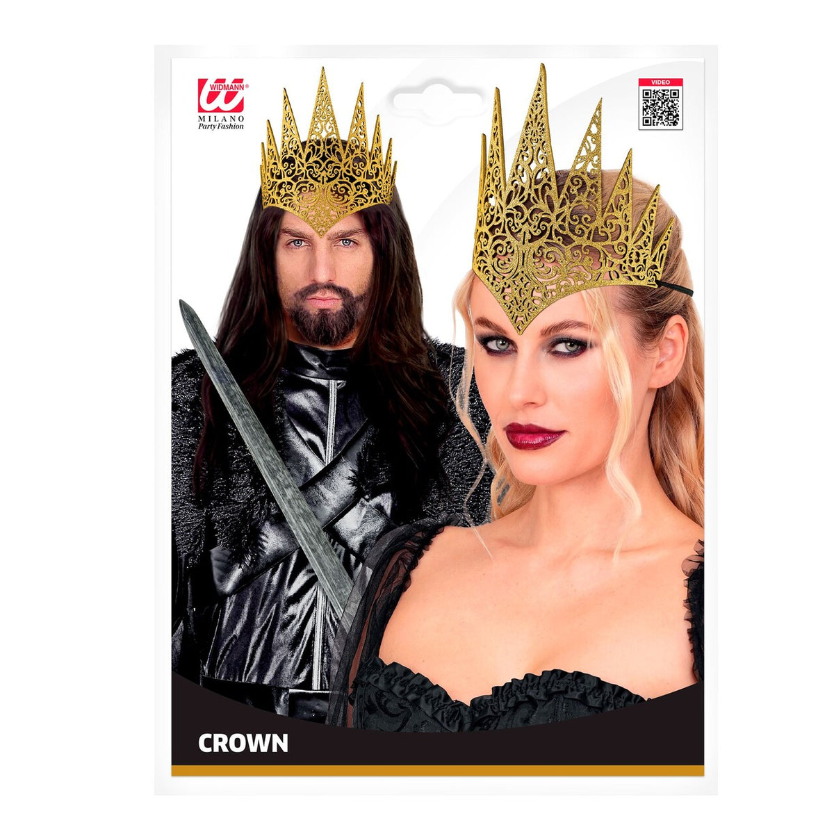 Op deze afbeelding zie je een Accessoires, van het merk Widmann. Gouden Vorstenkroon