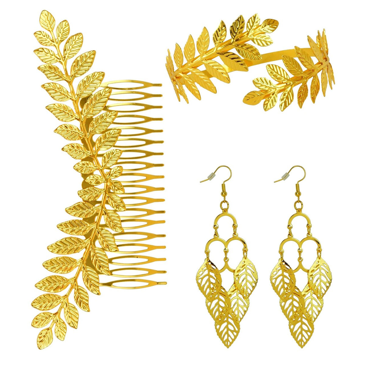 Op deze afbeelding zie je een Accessoires, van het merk Widmann. Romeinse Laurel Sieradenset Goud