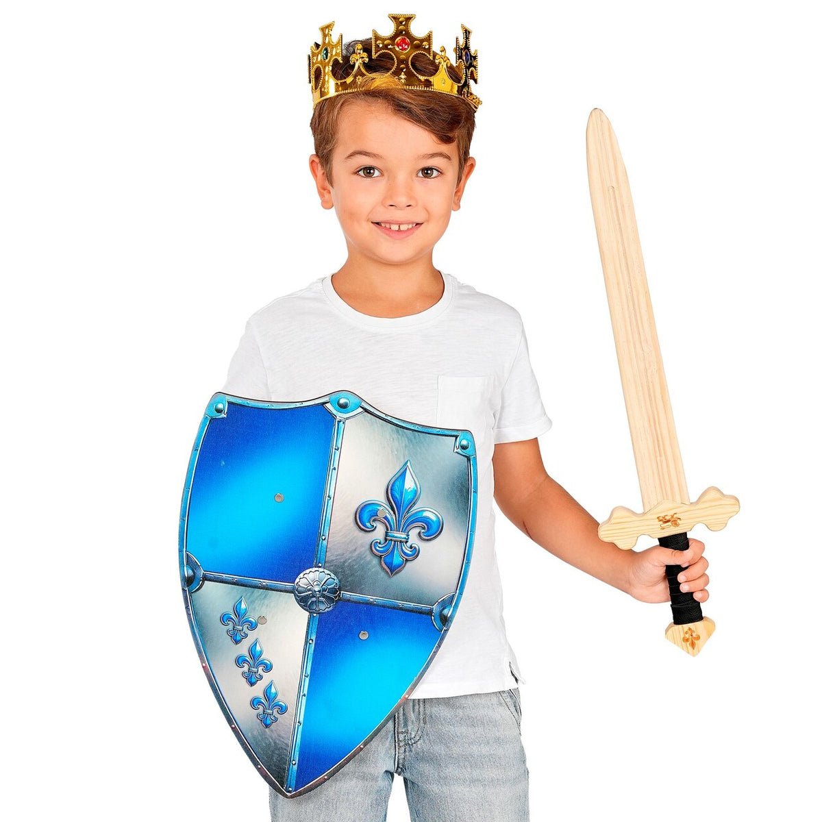 Op deze afbeelding zie je een Accessoires, van het merk Widmann. Ridderzwaard Hout 60 Centimeter