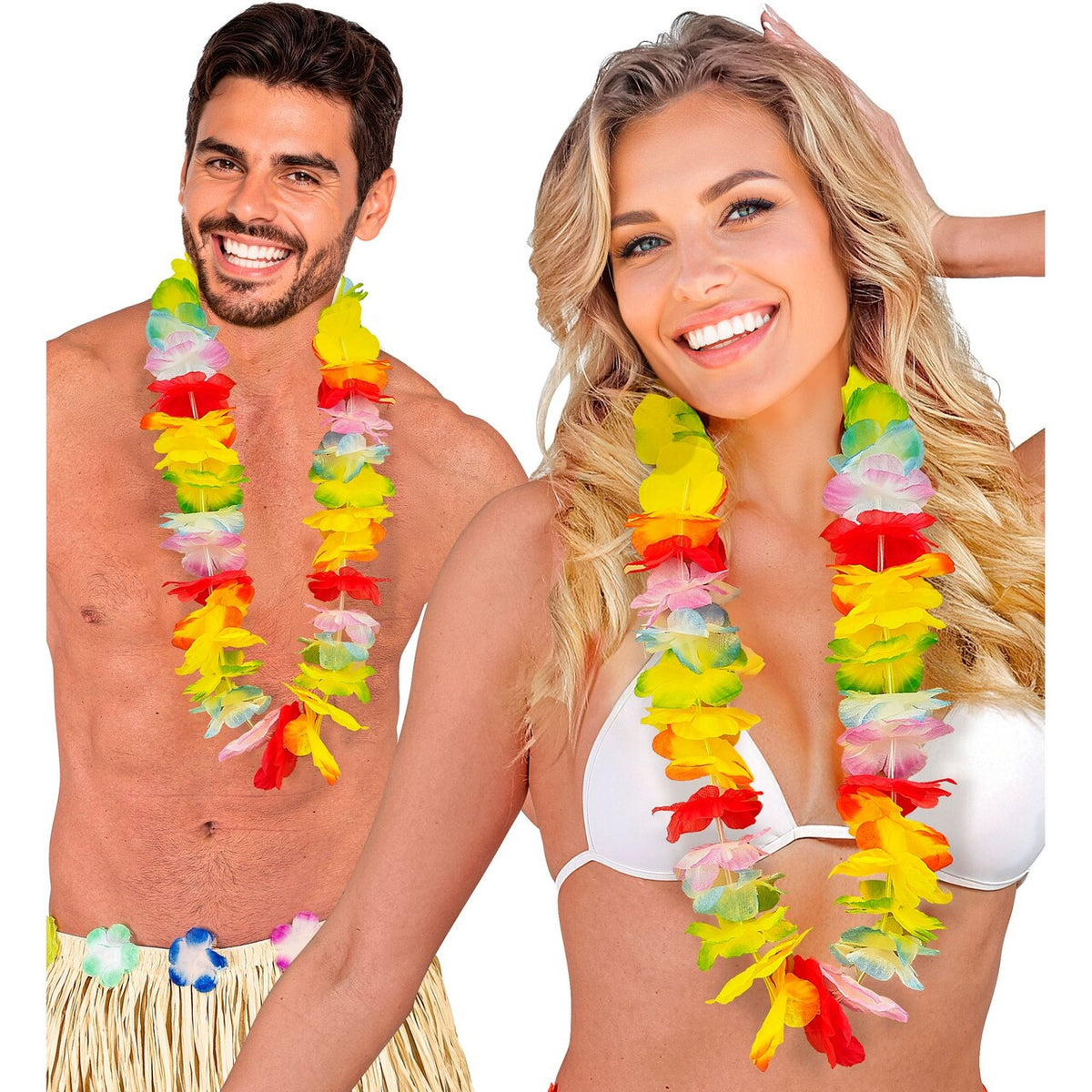 Op deze afbeelding zie je een Accessoires, van het merk Widmann. Hawaii Strand Krans Multicolor