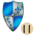 Ritterschild Holz Blau