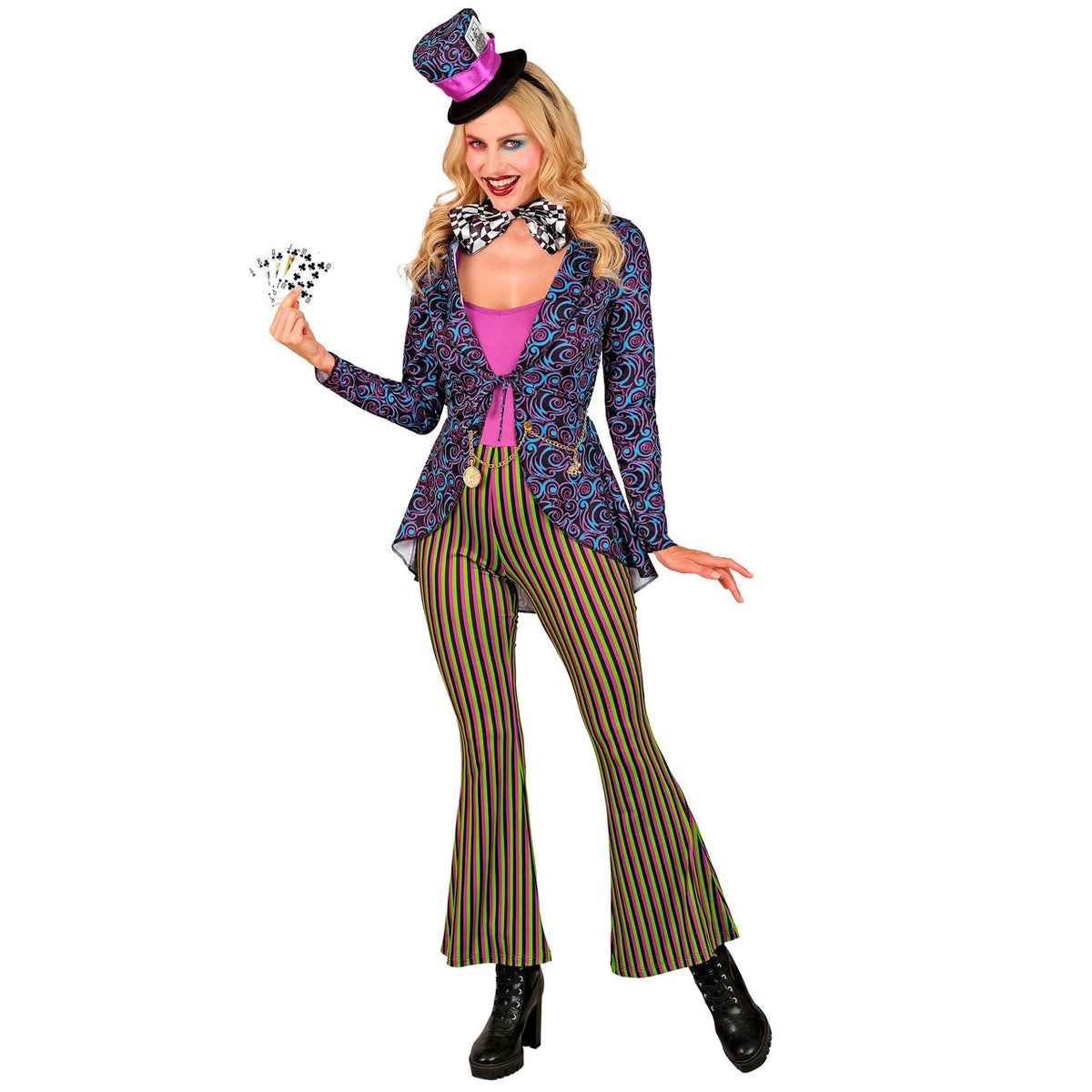 Op deze afbeelding zie je een Kostuums, van het merk Widmann. Hatter Maddy Madness Vrouw Kostuum
