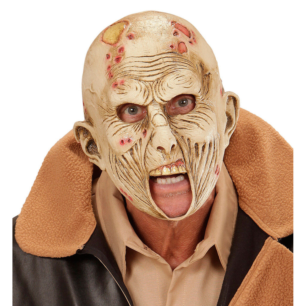 Op deze afbeelding zie je een Accessoires, van het merk Widmann. Vreselijk Kindermasker Zombie Met Open Mond