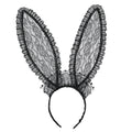 Sexy Zwarte Bunny Oren Kant, Zwart