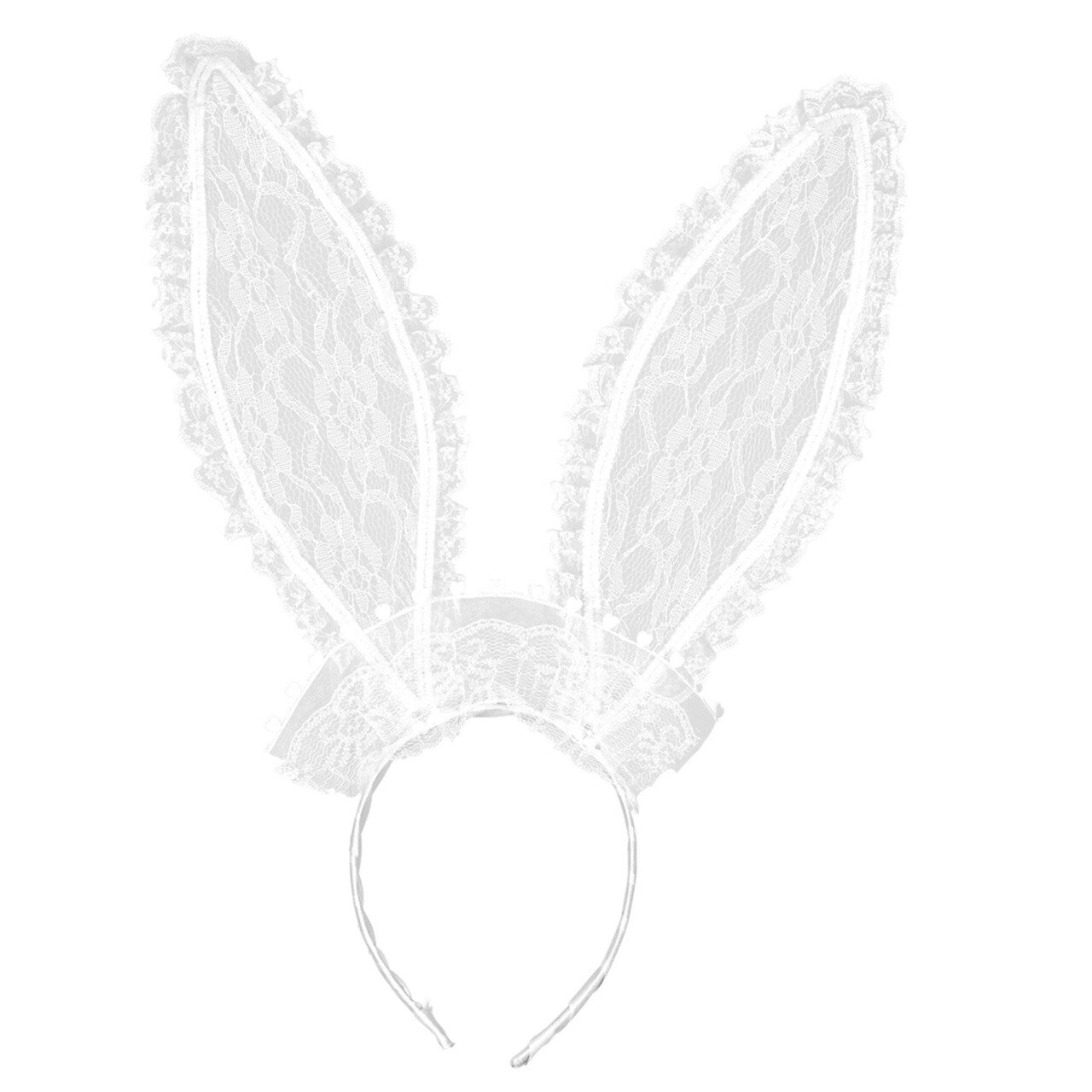 Op deze afbeelding zie je een Accessoires, van het merk Widmann. Sexy Bunny Oren Kant, Wit