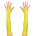 Gants Sans Doigts Années 80 Satin Jaune Néon