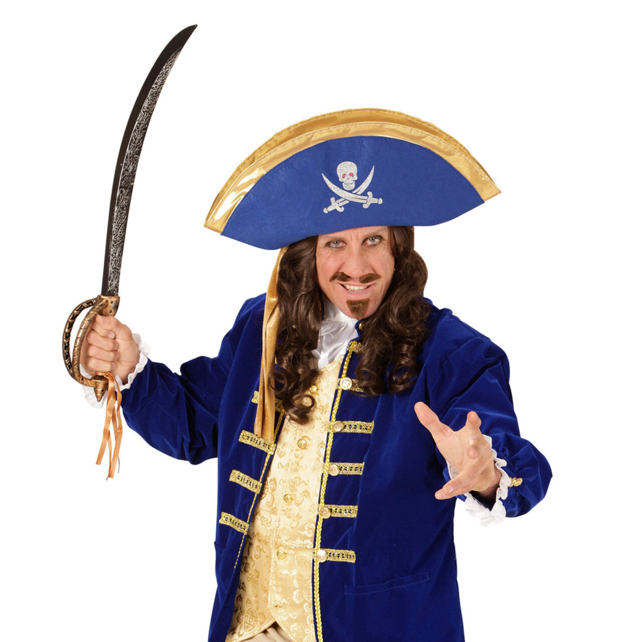 Op deze afbeelding zie je een Accessoires, van het merk Widmann. Krom Piratenzwaard 70 Centimeter