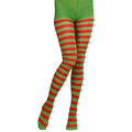 Streifenstrumpfhose Weihnachten Rot-Grün