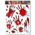 Klebesticker Blutige Handspuren