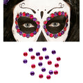 Opplak Set Van 40 Oog Edelstenen, Paars / Roze