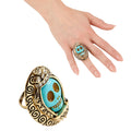 Bague Dhorreur En Or Avec Crâne Azur
