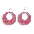 Boucles Doreilles Pailletées Roses Années 70-80