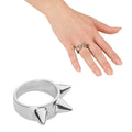 Punkring Silber Mit 3 Nägeln
