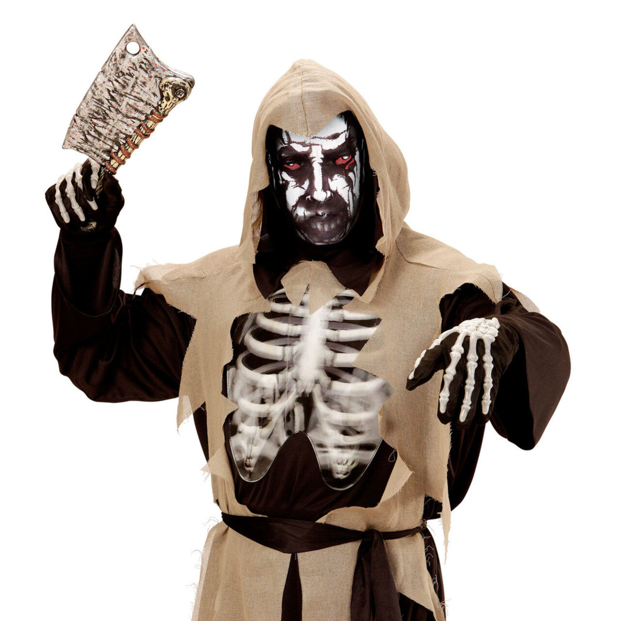 Op deze afbeelding zie je een Accessoires, van het merk Widmann. Aangenaam Stoffen Hoofdmasker Kwade Dood