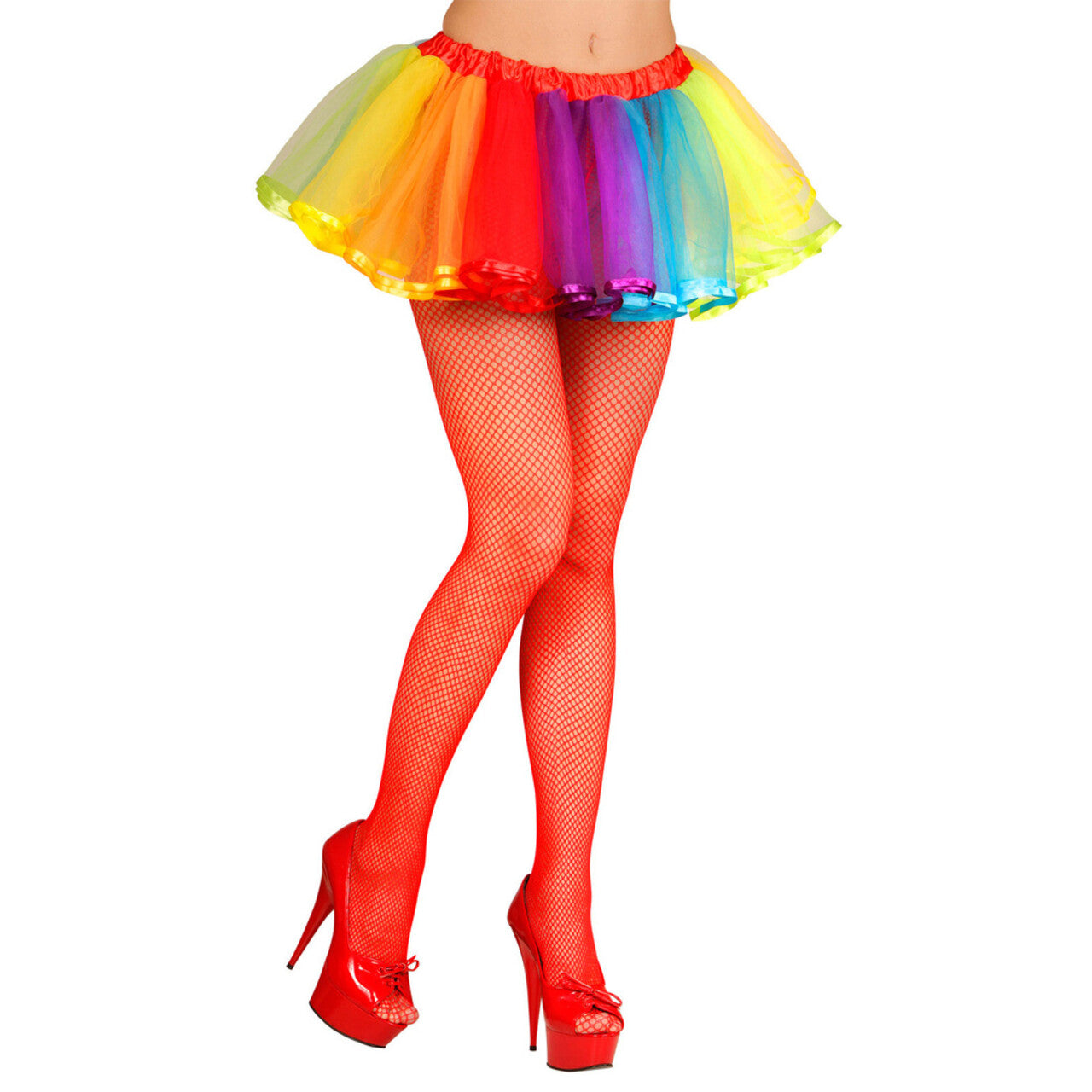 Op deze afbeelding zie je een Accessoires, van het merk Widmann. Kleurrijke Tutu Regenboog