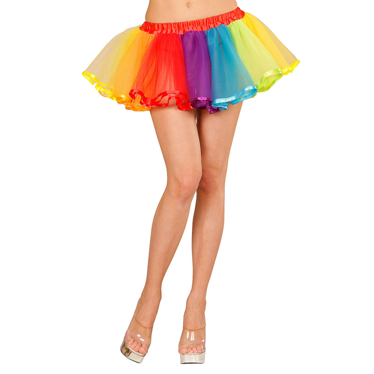 Op deze afbeelding zie je een Accessoires, van het merk Widmann. Kleurrijke Tutu Regenboog