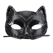 Op deze afbeelding zie je een Accessoires, van het merk Widmann. Ms Purrr Oogmasker Kat Met Zwarte Pareltjes