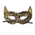Sinnliche Leopardensamtmaske Mit Goldglitzer