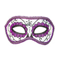 Masque Mexicain Dia De Los Muertos Noir Et Violet
