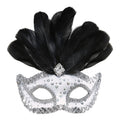 Masque Samba Rialto Blanc Avec Paillettes Et Plumes