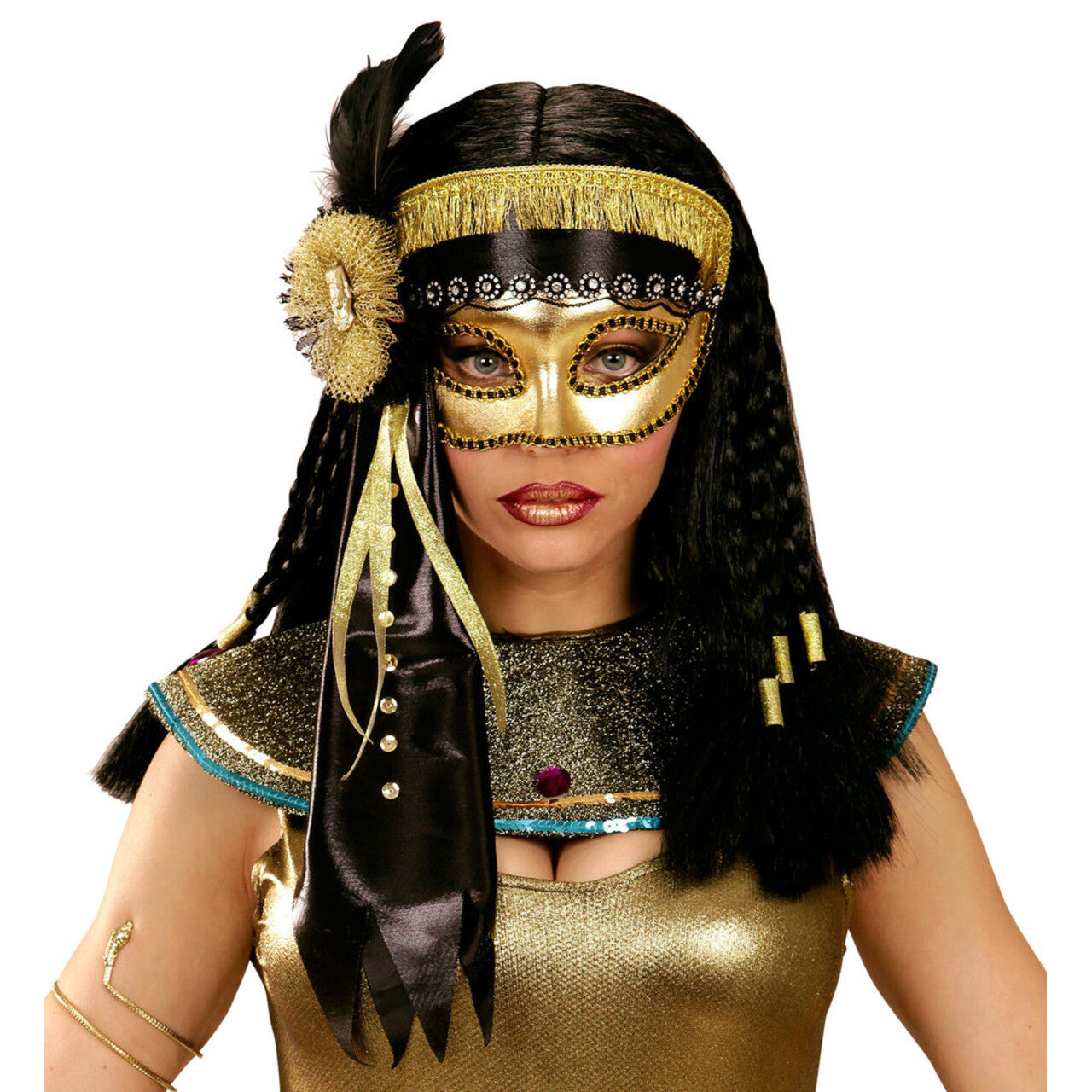 Op deze afbeelding zie je een Accessoires, van het merk Widmann. Rialto Luxe Cleopatra Oogmasker