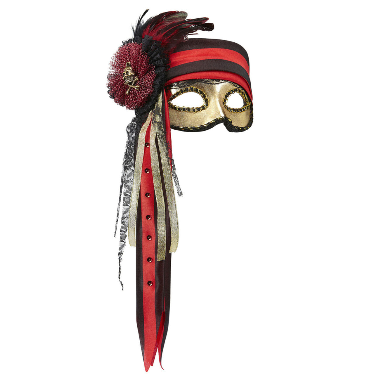 Op deze afbeelding zie je een Accessoires, van het merk Widmann. Rialto Luxe Piraten Oogmasker