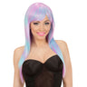 Fantast Chick Perücke, Melange Mode Langblau / Lila