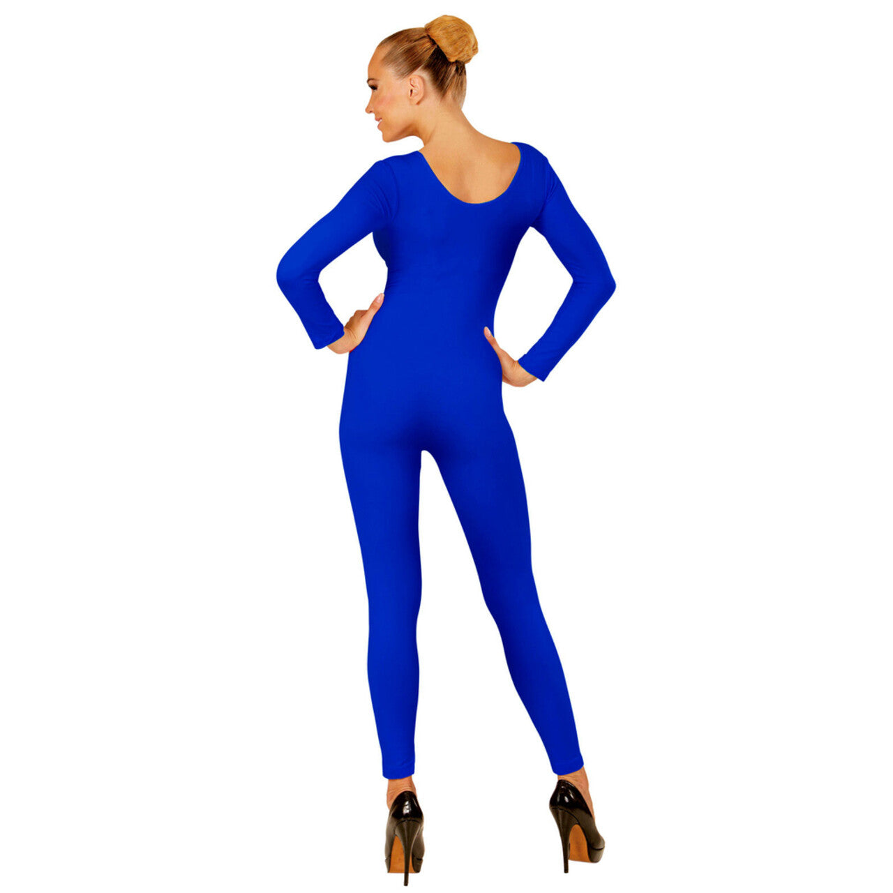 Op deze afbeelding zie je een Kostuums, van het merk Widmann. Unicolor Body Volwassen, Lang, Blauw Vrouw Kostuum