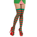 Bas De Noël Rouge Et Vert à Rayures