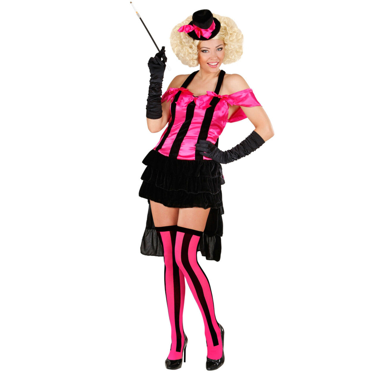 Op deze afbeelding zie je een Accessoires, van het merk Widmann. Kleurige Thigh High Burlesque