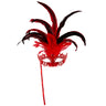 Gedistingeerd Oogmasker Met Stokje, Rood Luxe Versie