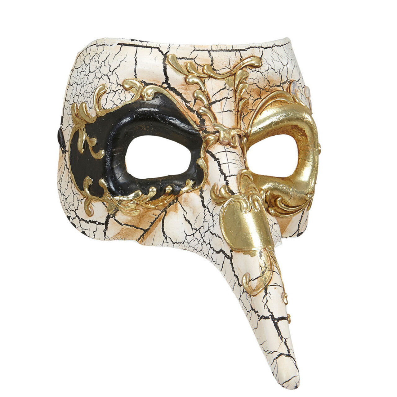 Op deze afbeelding zie je een Accessoires, van het merk Widmann. Klassiek Luxe Venetiemasker, Lange Neus