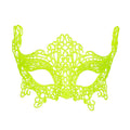 Masque Vénitien Néon En Dentelle Jaune