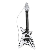 Op deze afbeelding zie je een Accessoires, van het merk Widmann. Rocker Opblaasbare Gitaar, Zebra