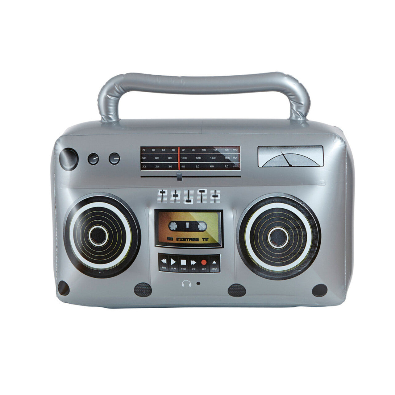 Op deze afbeelding zie je een Decoratie, van het merk Widmann. Ghettoblaster Opblaasbare Radio 50 Centimeter