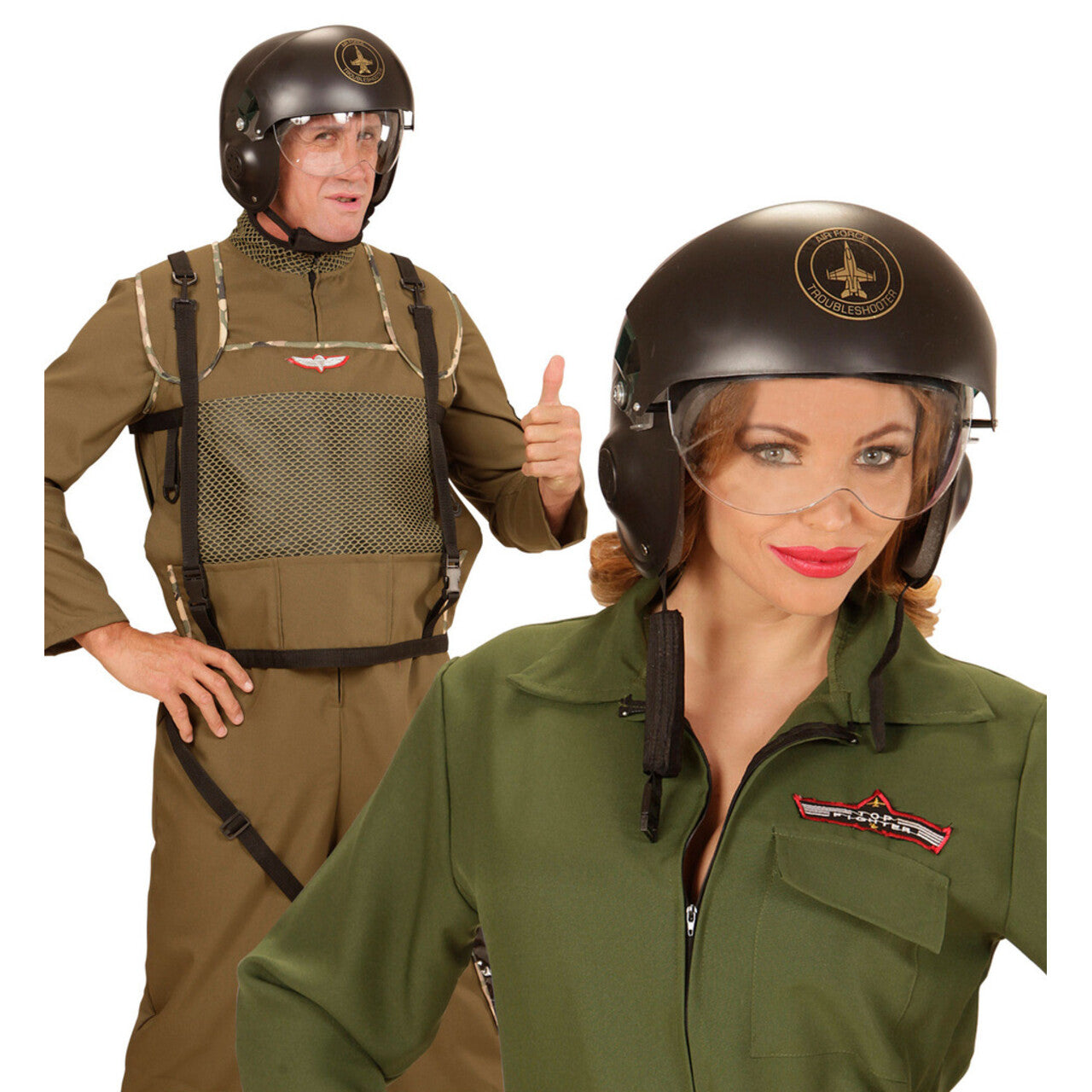 Op deze afbeelding zie je een Accessoires, van het merk Widmann. Stoere Helm Straaljager Piloot